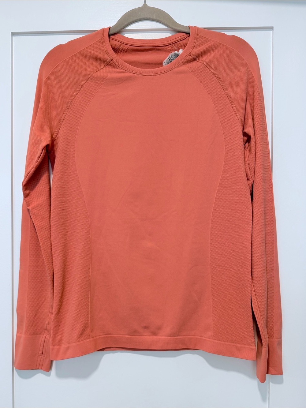 Sweaty Betty Athlete Seamless Gym Long Sleeve Top in Coral | Size 12 or Large